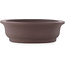 Ovale ongeglazuurde bonsaipot van Yamaaki - 432 x 340 x 100 mm