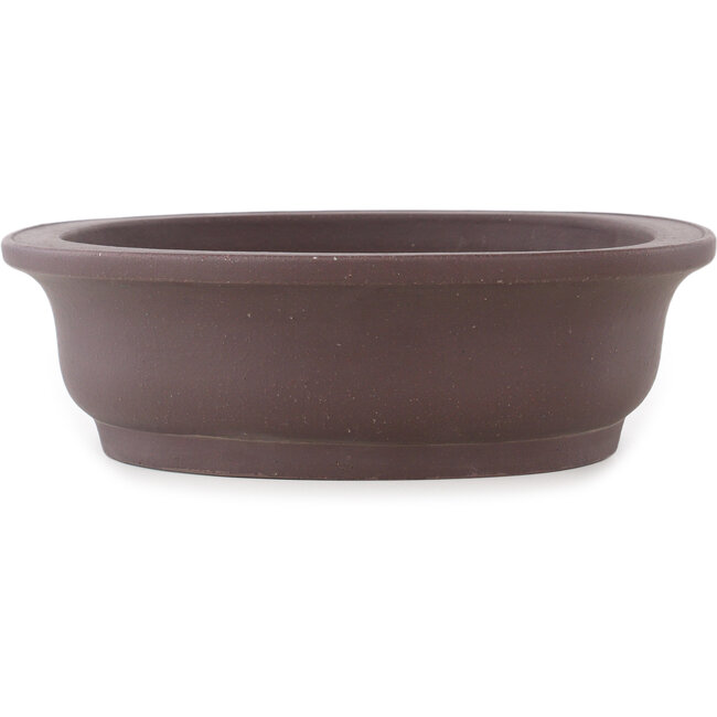 Maceta para bonsái ovalada sin esmaltar de Yamaaki - 432 x 340 x 100 mm