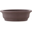 Pot à bonsaï ovale non émaillé de Yamaaki - 432 x 340 x 100 mm