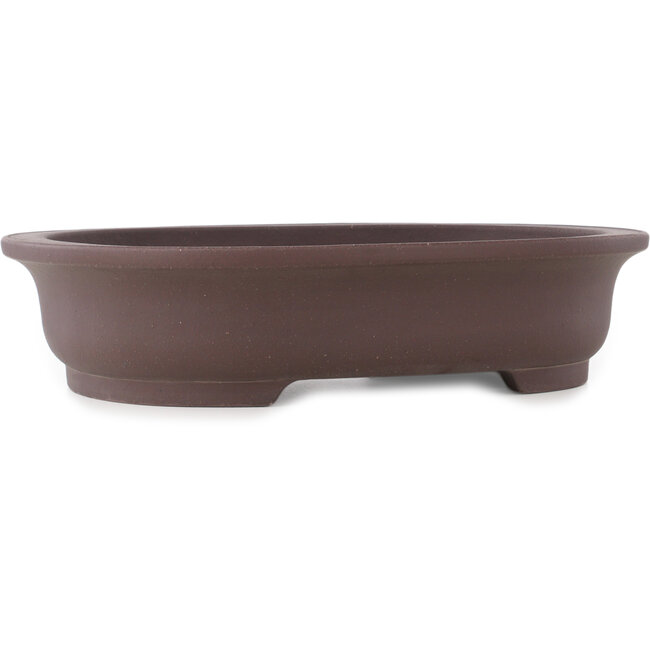 Maceta para bonsái ovalada sin esmaltar de Yamaaki - 432 x 340 x 100 mm