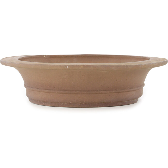 Pot à bonsaï ovale non émaillé de Sanpo - 488 x 400 x 105 mm