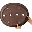Pot à bonsaï ovale non émaillé de Yamaaki - 460 x 388 x 115 mm