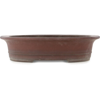  Yamaaki 515 mm oval unglazed bonsai pot by Yamaaki, Tokoname, Japan