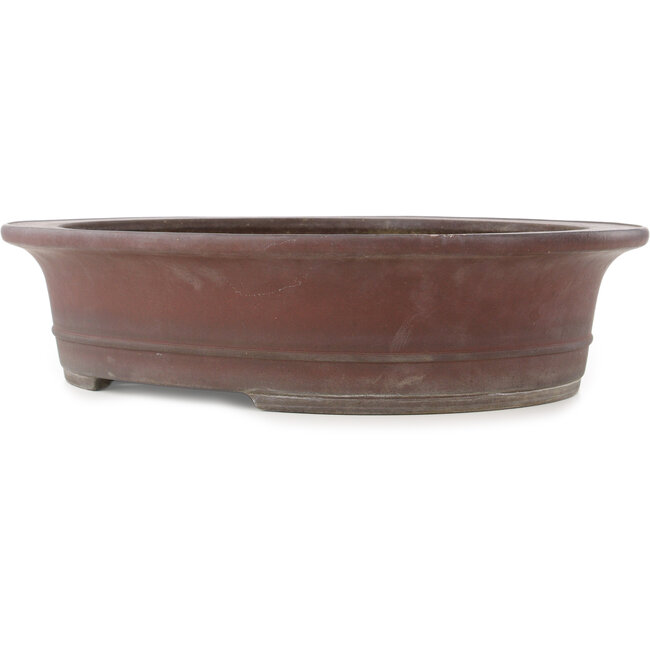 Maceta para bonsái ovalada sin esmaltar de Yamaaki - 515 x 425 x 125 mm