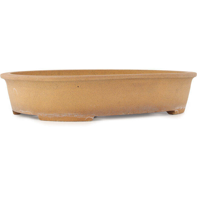 Oval unglazed bonsai pot by Mazan - 514 x 400 x 105 mm