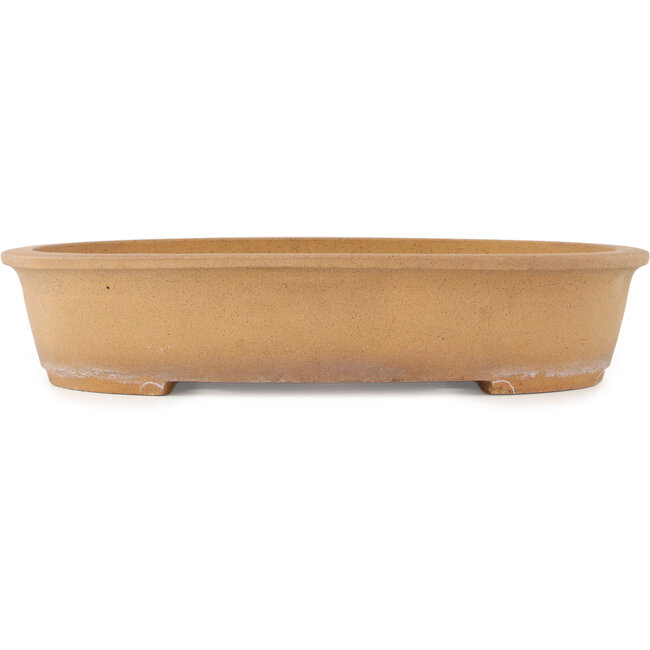 Oval unglazed bonsai pot by Mazan - 514 x 400 x 105 mm