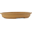 Oval unglazed bonsai pot by Maruhei - 475 x 365 x 75 mm