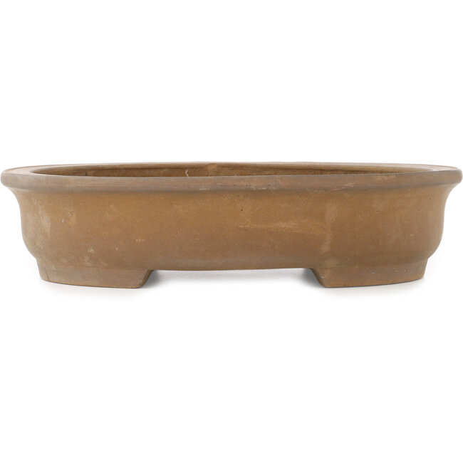 Ovale ongeglazuurde bonsai pot van Kinka - 355 x 280 x 85 mm