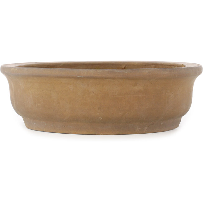 Maceta para bonsái ovalada sin esmaltar de Kinka - 355 x 280 x 85 mm