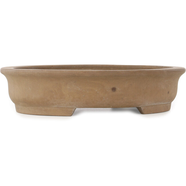 Ovale ongeglazuurde bonsaipot van Shouzan - 365 x 295 x 83 mm