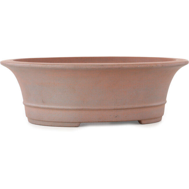 Maceta para bonsái ovalada sin esmaltar de Reiho - 320 x 273 x 100 mm