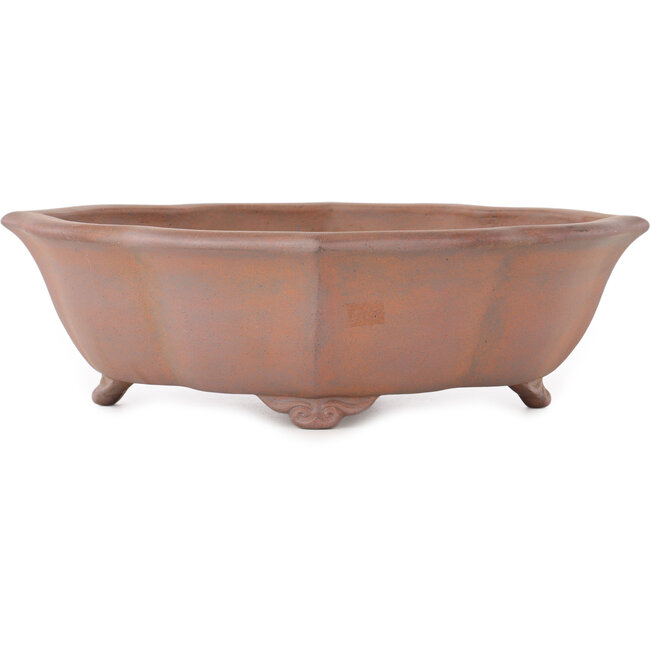 Lotus ongeglazuurde bonsai pot van Seizan - 315 x 275 x 93 mm