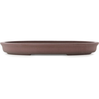  Yamaaki 420 mm oval unglazed bonsai pot by Yamaaki, Tokoname, Japan