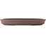 Pot à bonsaï ovale non émaillé de Yamaaki - 420 x 310 x 45 mm