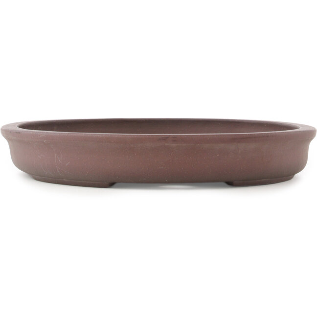 Ovale ongeglazuurde bonsai pot van Yamaaki - 420 x 310 x 45 mm