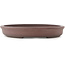 Pot à bonsaï ovale non émaillé de Yamaaki - 420 x 310 x 45 mm