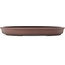 Pot à bonsaï ovale non émaillé de Yamaaki - 420 x 310 x 45 mm