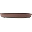Pot à bonsaï ovale non émaillé de Yamaaki - 420 x 310 x 45 mm