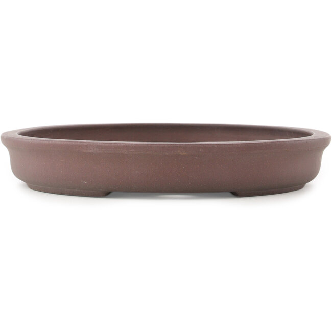 Maceta para bonsái ovalada sin esmaltar de Yamaaki - 420 x 310 x 45 mm