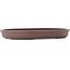 Pot à bonsaï ovale non émaillé de Yamaaki - 420 x 310 x 45 mm