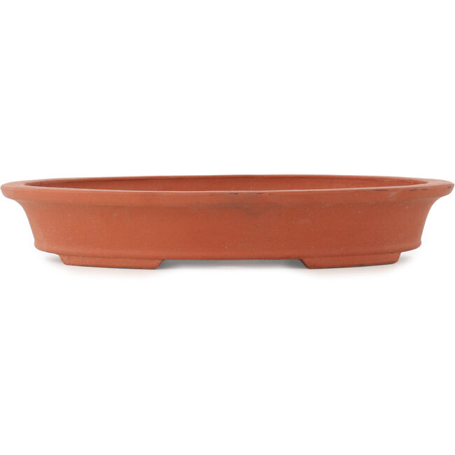 Ovale ongeglazuurde bonsai pot - 373 x 288 x 60 mm
