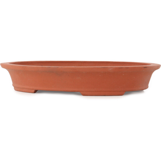 Ovale ongeglazuurde bonsai pot - 373 x 288 x 60 mm