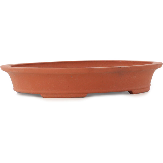 Ovale ongeglazuurde bonsai pot - 373 x 288 x 60 mm