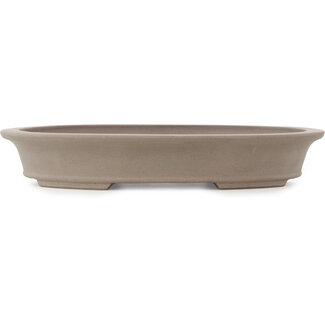 385 mm oval unglazed pot from Japan