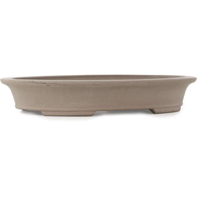 Oval unglazed bonsai pot - 385 x 295 x 65 mm