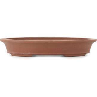 380 mm oval unglazed pot from Japan
