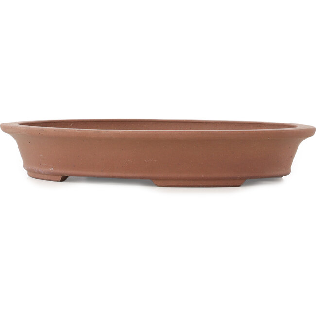 Oval unglazed bonsai pot - 380 x 295 x 63 mm
