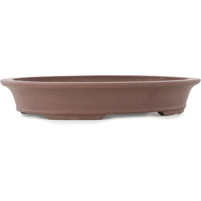 Oval unglazed bonsai pot - 380 x 290 x 60 mm