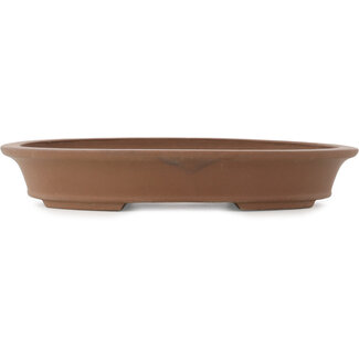 380 mm oval unglazed pot from Japan