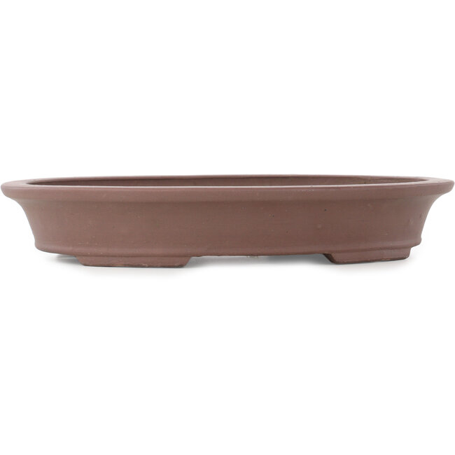 Ovale ongeglazuurde bonsai pot - 380 x 290 x 60 mm