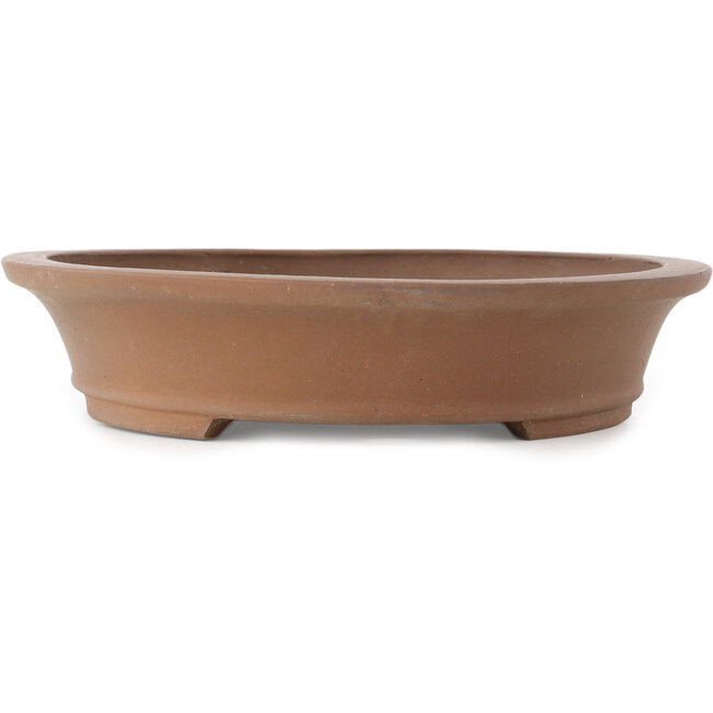 Ovale ongeglazuurde bonsai pot - 380 x 290 x 60 mm