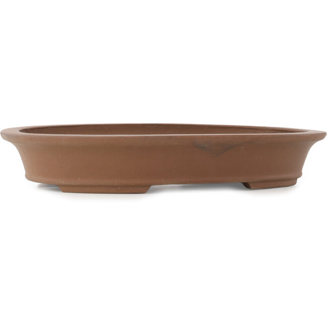 Oval unglazed bonsai pot - 380 x 290 x 60 mm
