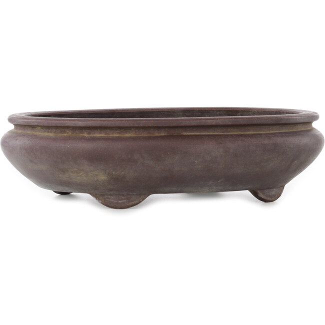 Oval unglazed bonsai pot - 340 x 270 x 90 mm