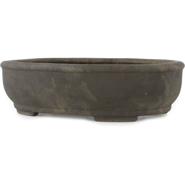 Pot à bonsaï ovale non émaillé de Keizan - 373 x 285 x 105 mm