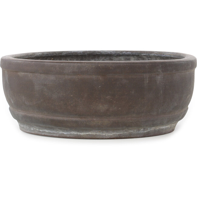 Pot à bonsaï ovale non émaillé de Keizan - 392 x 305 x 110 mm