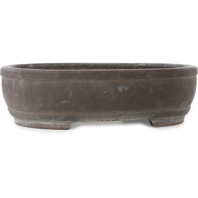 Ovale ongeglazuurde bonsaipot van Keizan - 392 x 305 x 110 mm