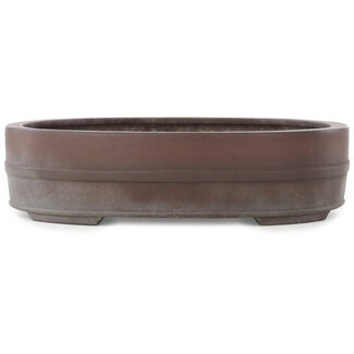  Yamaaki 340 mm oval unglazed bonsai pot by Yamaaki, Tokoname, Japan