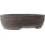 Oval unglazed bonsai pot by Keizan - 392 x 305 x 110 mm