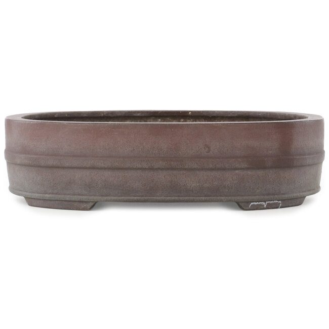 Pot à bonsaï ovale non émaillé de Yamaaki - 340 x 278 x 85 mm