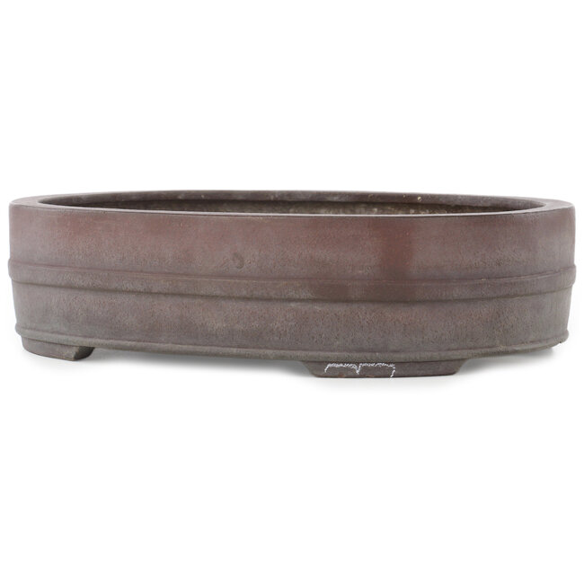 Vaso bonsai ovale non smaltato di Yamaaki - 340 x 278 x 85 mm