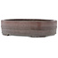 Pot à bonsaï ovale non émaillé de Yamaaki - 340 x 278 x 85 mm