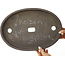 Ovale ongeglazuurde bonsaipot van Keizan - 410 x 282 x 68 mm
