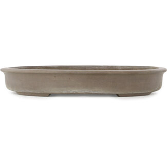 Seibun 435 mm oval unglazed bonsai pot by Seibun, Japan