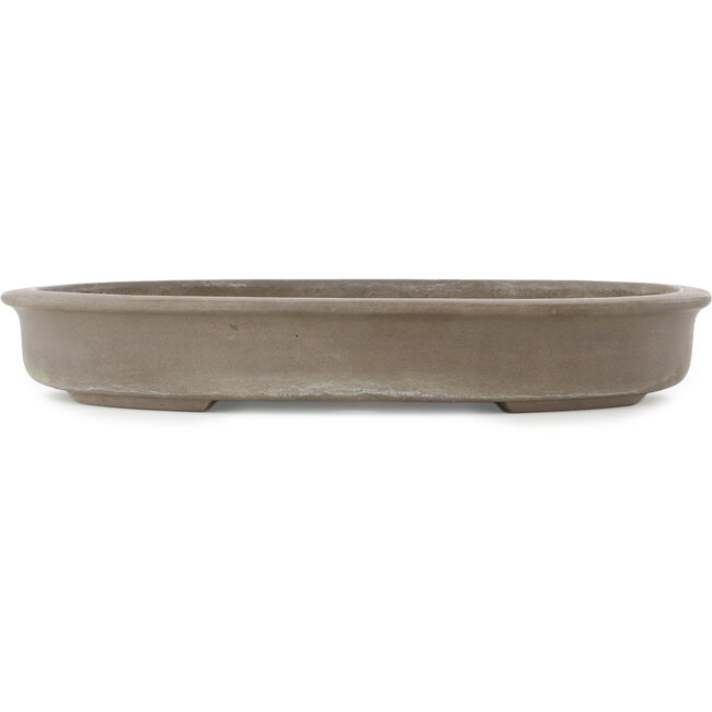 Pot à bonsaï ovale non émaillé de Seibun - 435 x 355 x 63 mm
