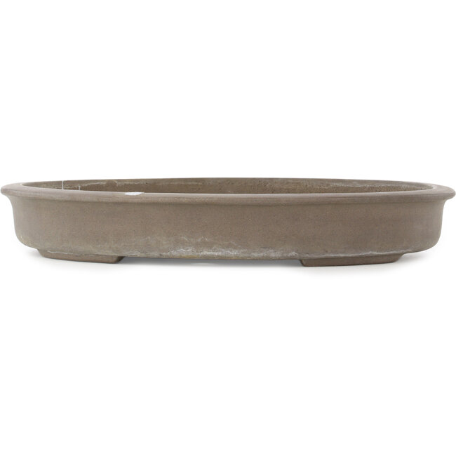 Ovaler unglasierter Bonsai-Topf von Seibun - 435 x 355 x 63 mm