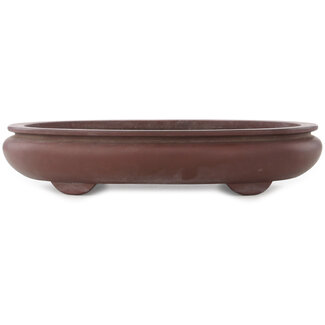  Yamaaki Pot à bonsaï ovale non émaillé de 455 mm par Yamaaki, Tokoname, Japon